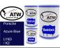 Preview: Porsche, Azure Blue, LY5D / K2: 500ml Lackdose + 500ml Klarlack + 250ml Härter - Set, von ATW Autoteile West.